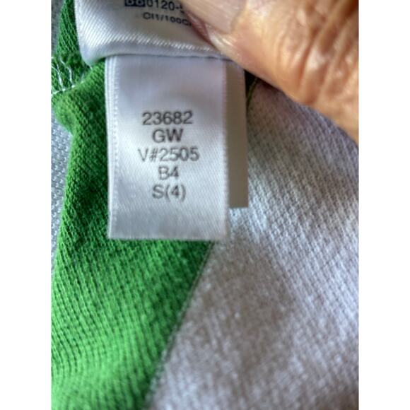 Lands' End Boys Polo Shirt Green Stripe Size Small 4 - Picture 7 of 7